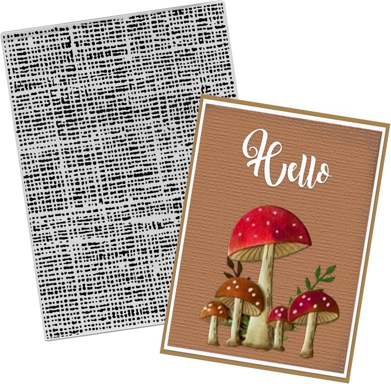 Threetols 3-D Textured Impressions Embossing Folder, Line Background Embossing Folder for Card Making, Vintage Frame DIY Plastic Scrapbooking Photo Album Card Paper DIY Craft Decor Template Mold - Image 1